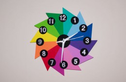 Rainbow Fan Clock